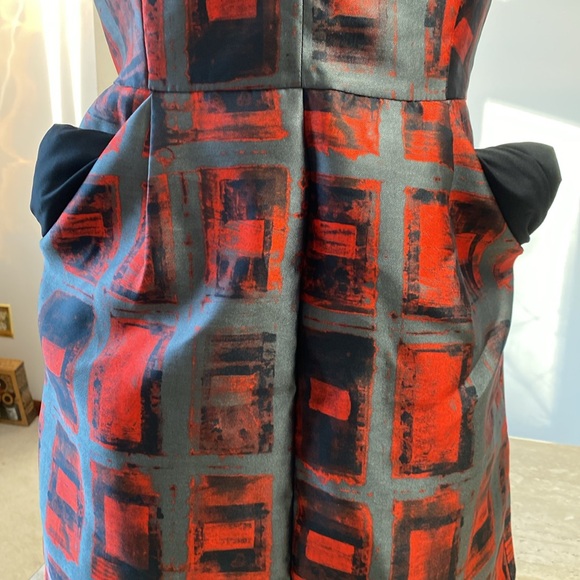 Milly NWOT, Orange,Black,Gray dress,Excellent Condition, measurements in photos - Picture 5 of 14